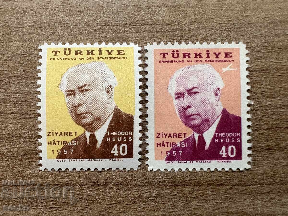 Turkey - Visit of the President of the FRG... (1957) MNH