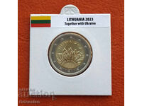 Lithuania • 2 Euro • Together with Ukraine • 2023