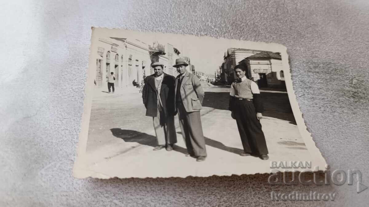 Photo of Lovech. Three men on the sidewalk