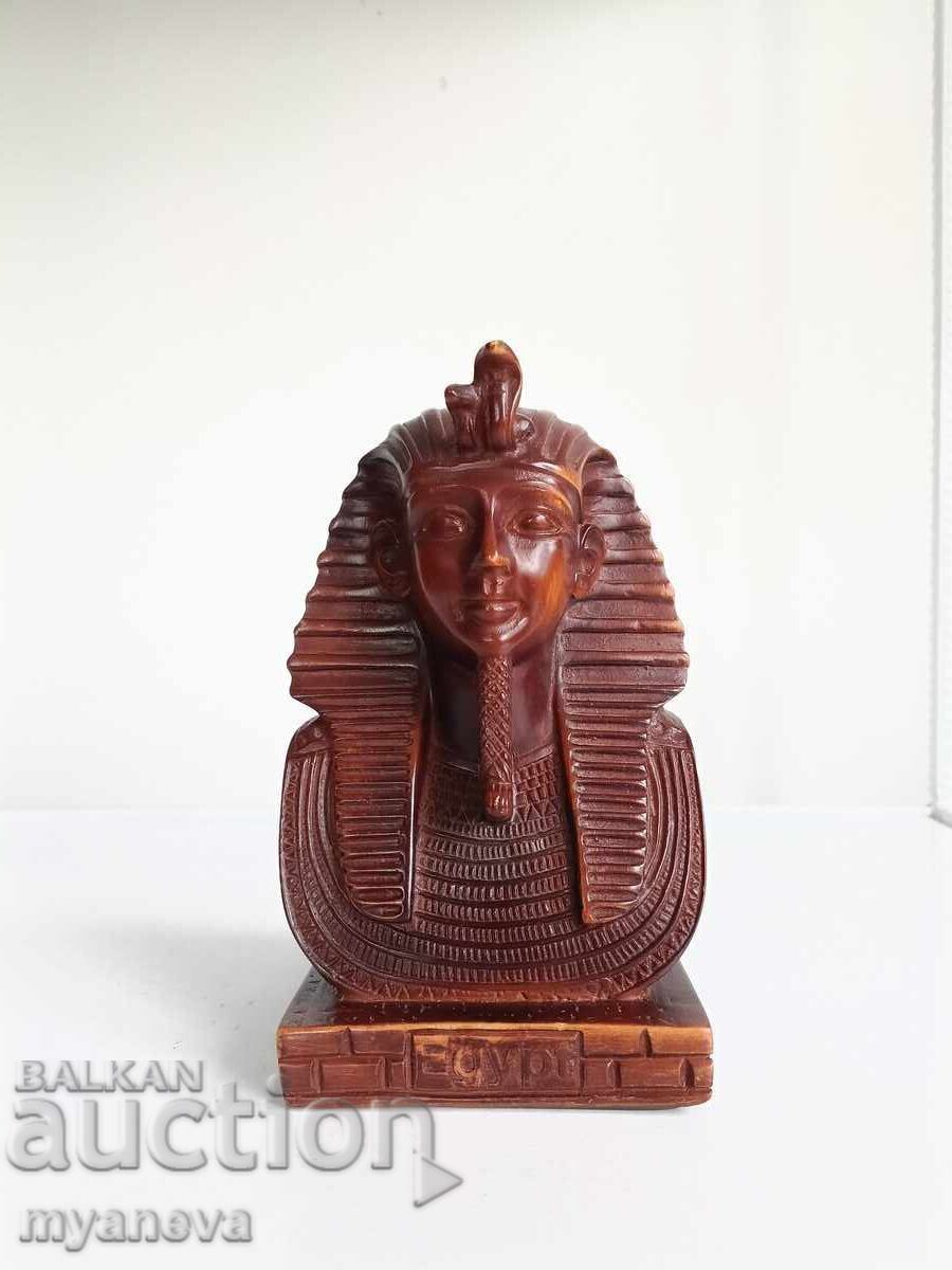 Licitație Tutankhamon, statuetă - capul faraonului egiptean