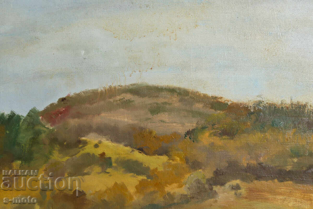 Auction  Old oil painting landscape