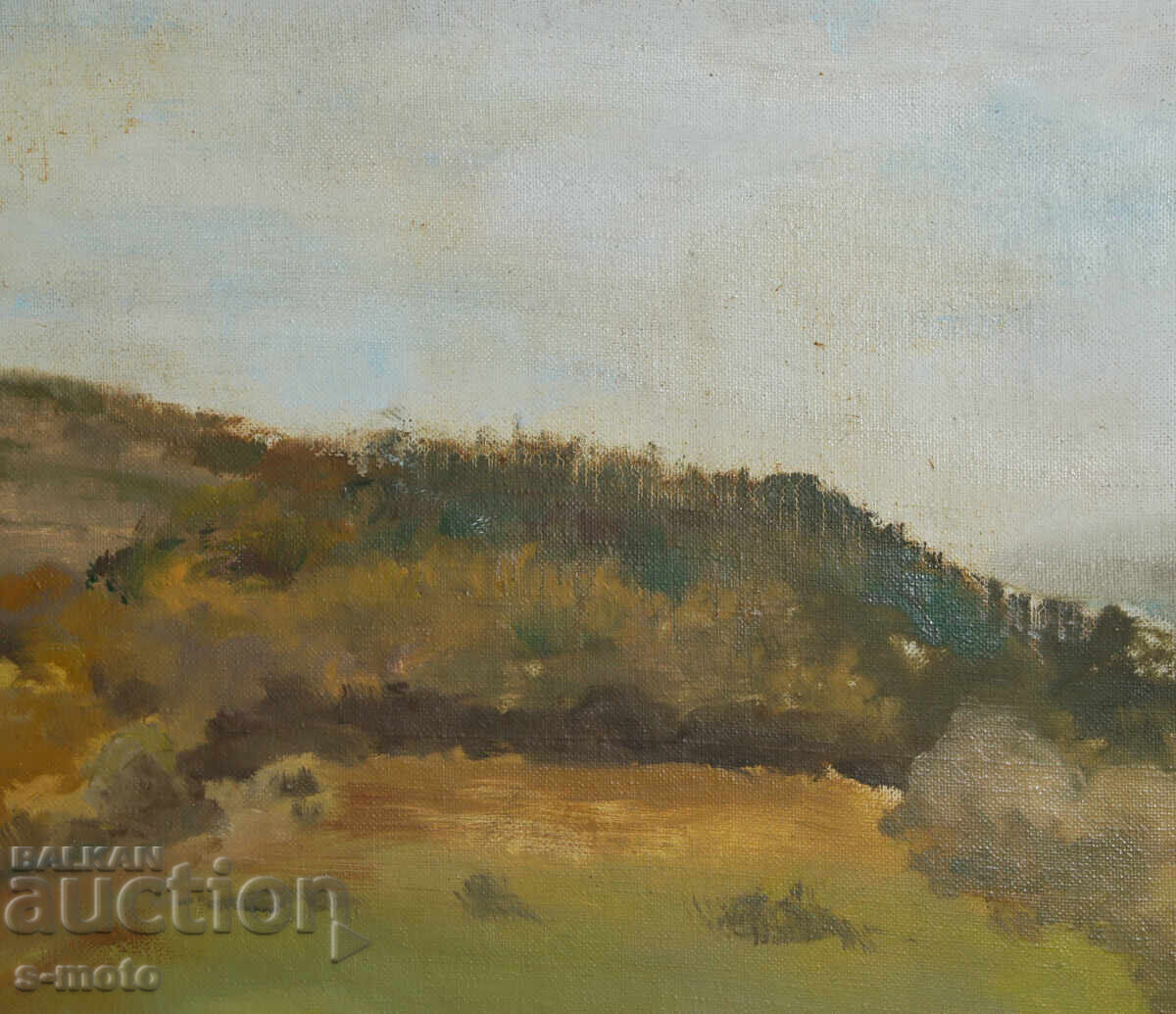 Delivery of Old oil painting landscape