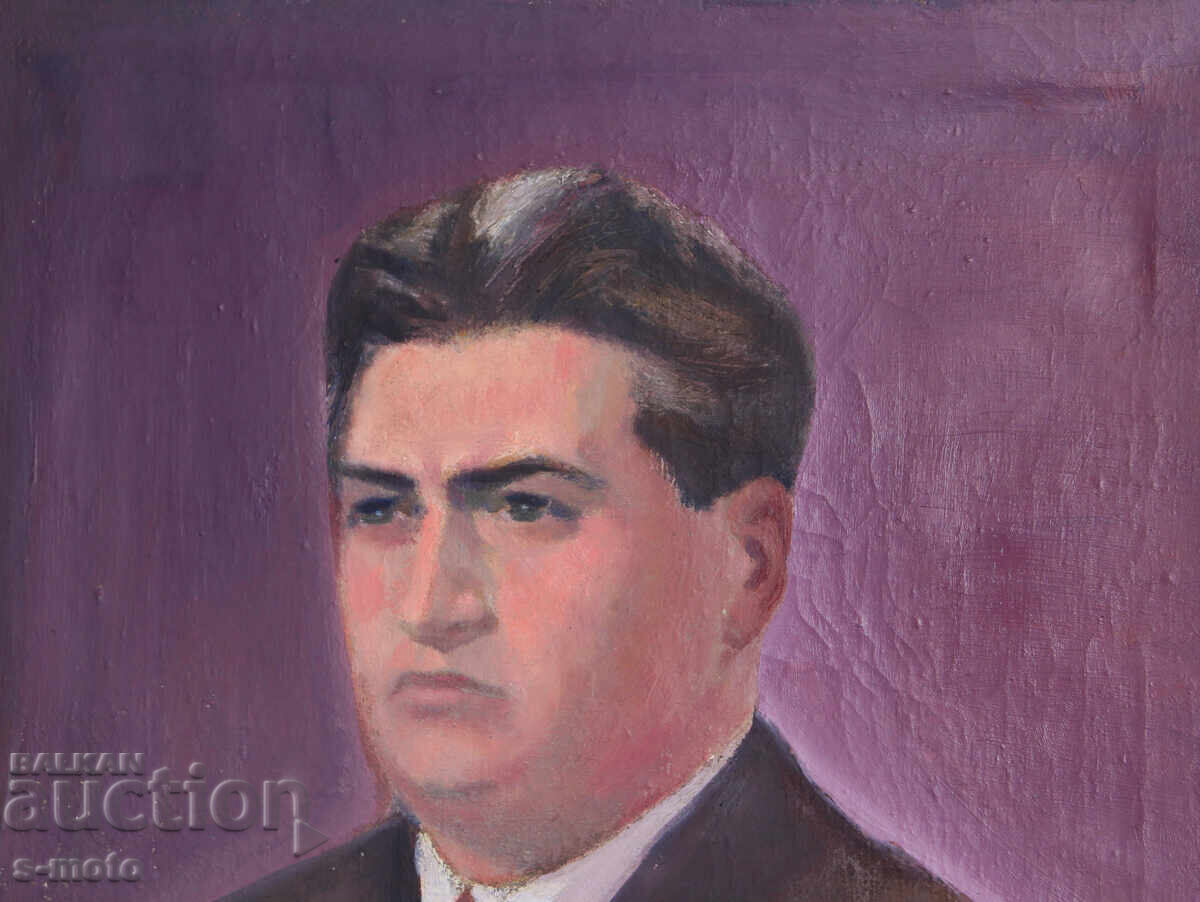 Delivery of Old oil painting portrait of an elderly man