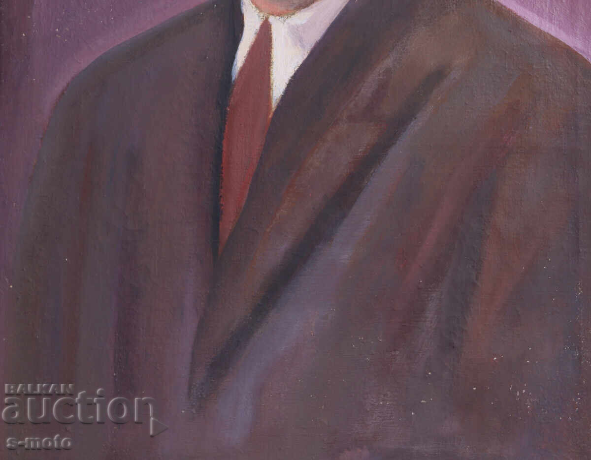 Old oil painting portrait of an elderly man - 6