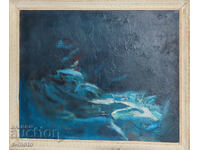 Oil painting abstract composition