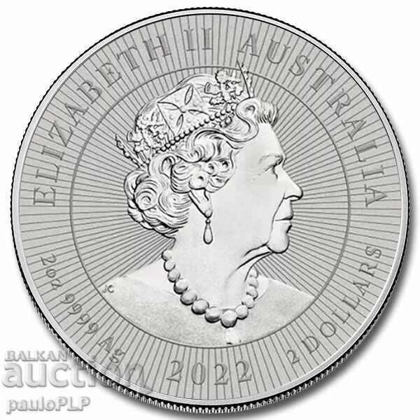 Ασημένιο νόμισμα 2 ουγγιών 2022 με τιμή 188.00 BGN | € 96.12 Ασημένιο νόμισμα 2 ουγγιών 2022 με τιμή 188.00 BGN | € 96.12