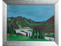 Krum Peev (1970 - ) oil paints landscape