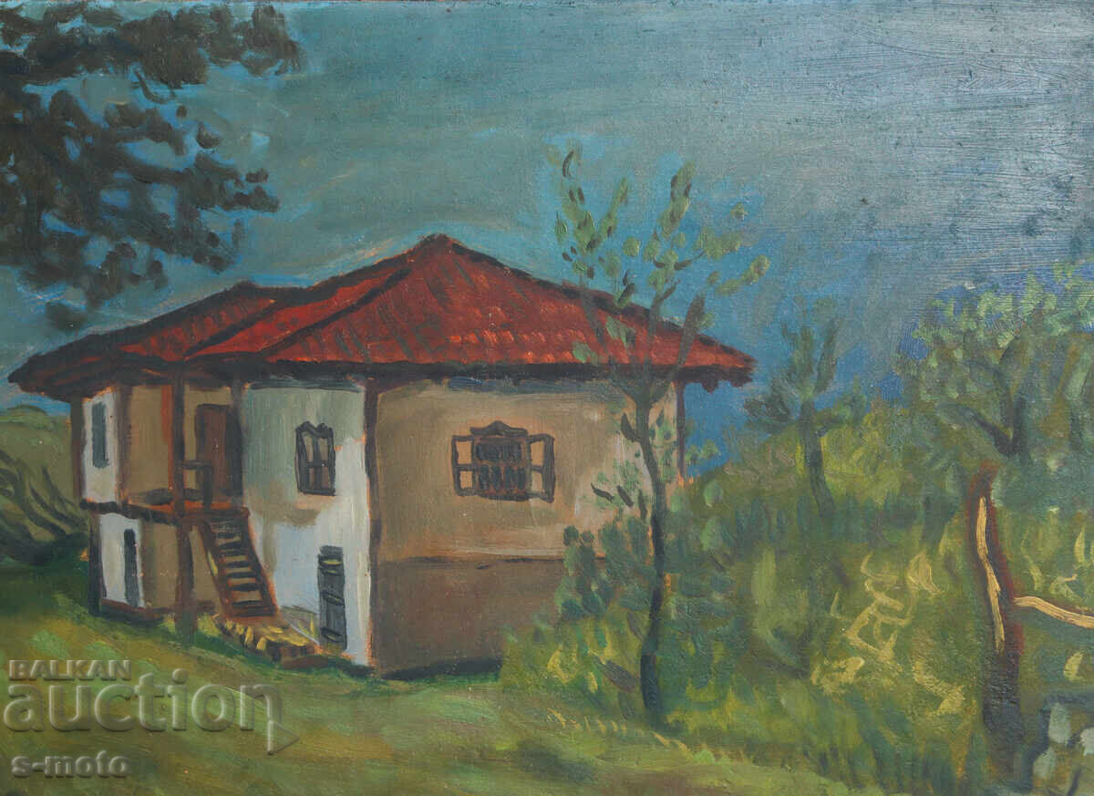 Krystyo Nekezov (1948 - ) oil painting landscape from Belitsa - 5