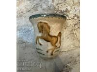 Georgi Bakardzhiev - ceramics with glazes - little horse - signed / II
