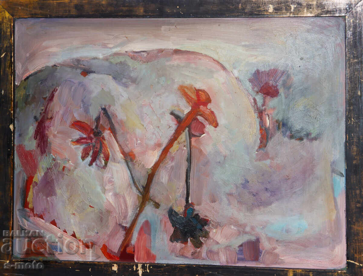 Oil painting abstract composition