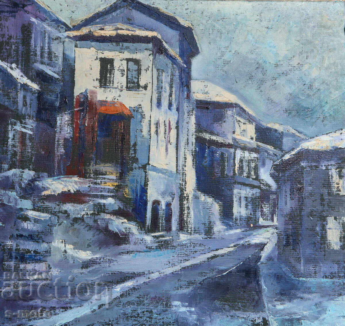 Serghei Petrov (1918-2006) ulei pe pânză peisaj urban - 5