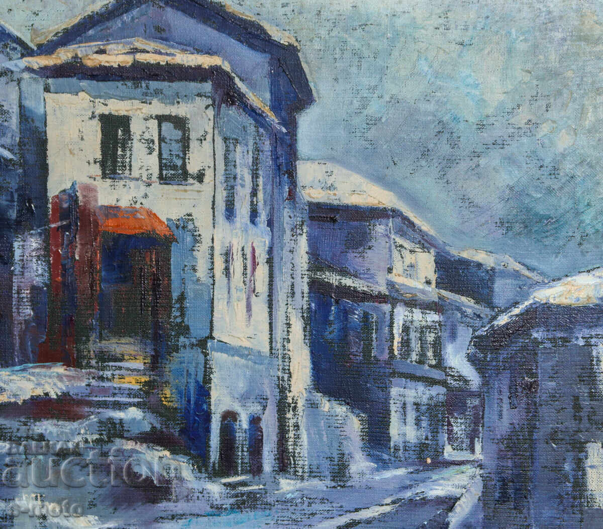 Serghei Petrov (1918-2006) ulei pe pânză peisaj urban - 6