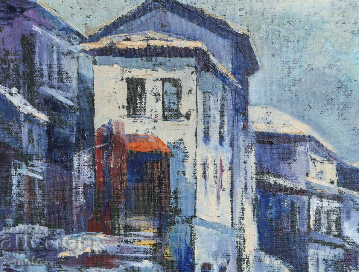 Serghei Petrov (1918-2006) ulei pe pânză peisaj urban - 7
