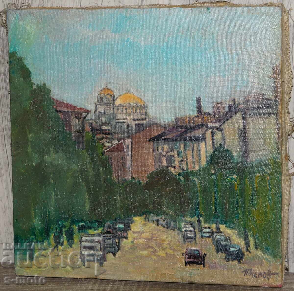 Peter Nenov oil painting landscape with price 280.00 BGN | € 143.16