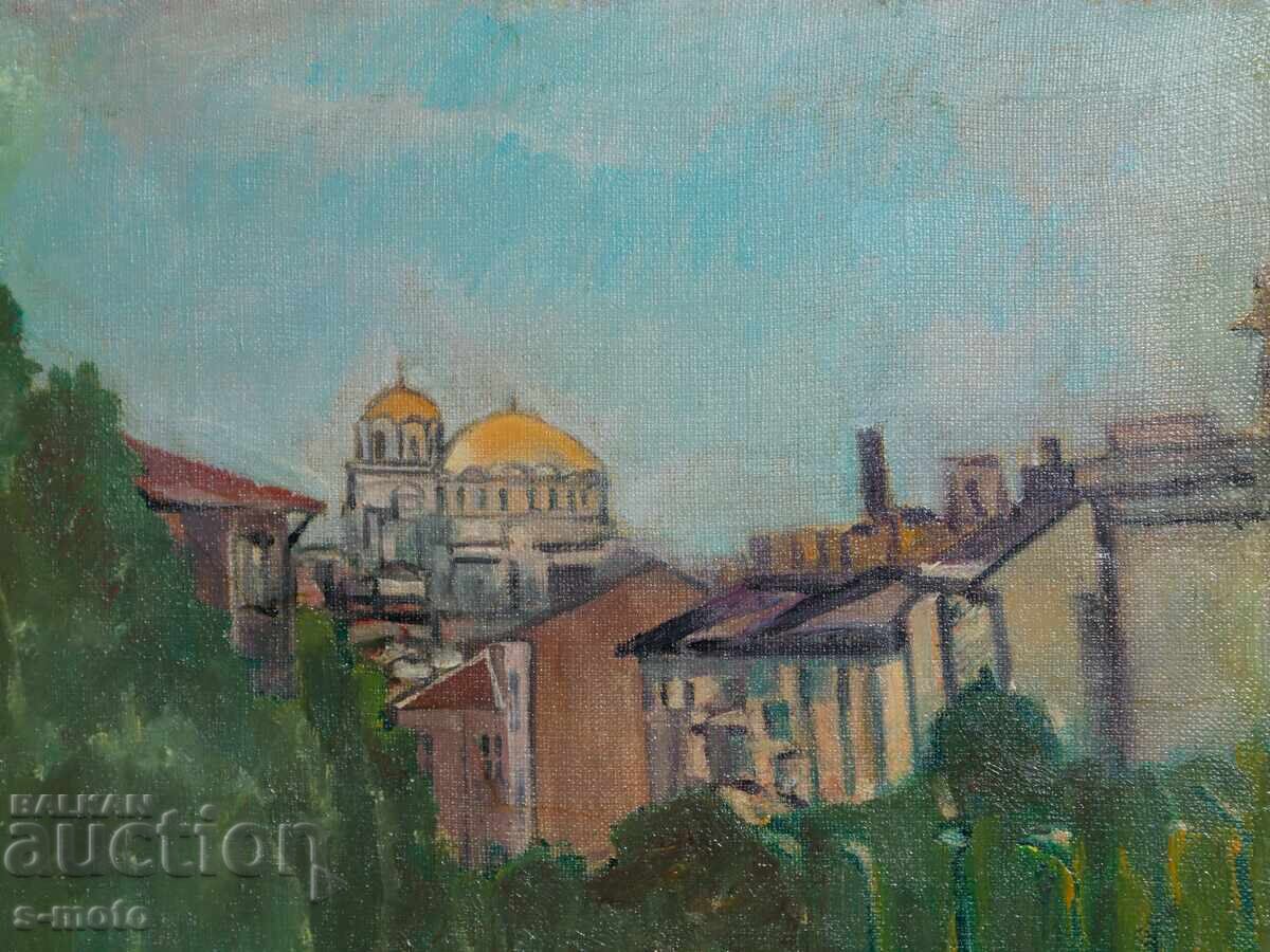 Delivery of Peter Nenov oil painting landscape