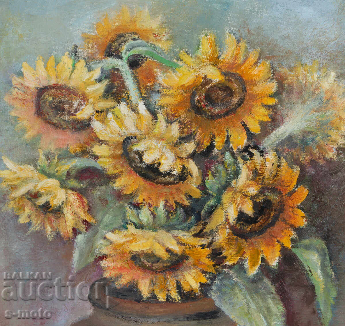 Oil painting still life with flowers - 5