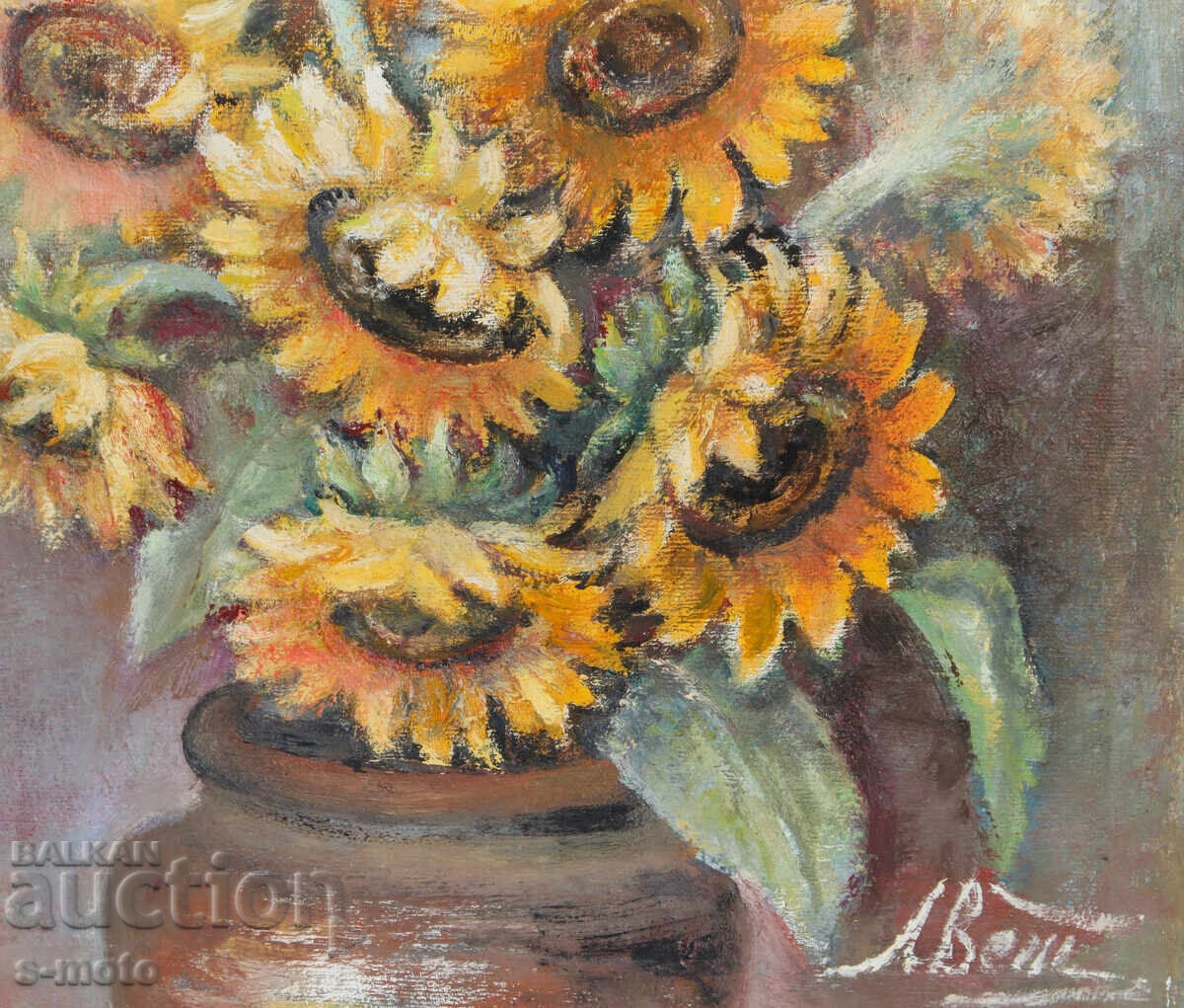 Oil painting still life with flowers - 6