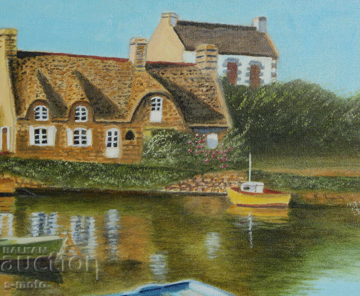 Delivery of Oil painting river landscape