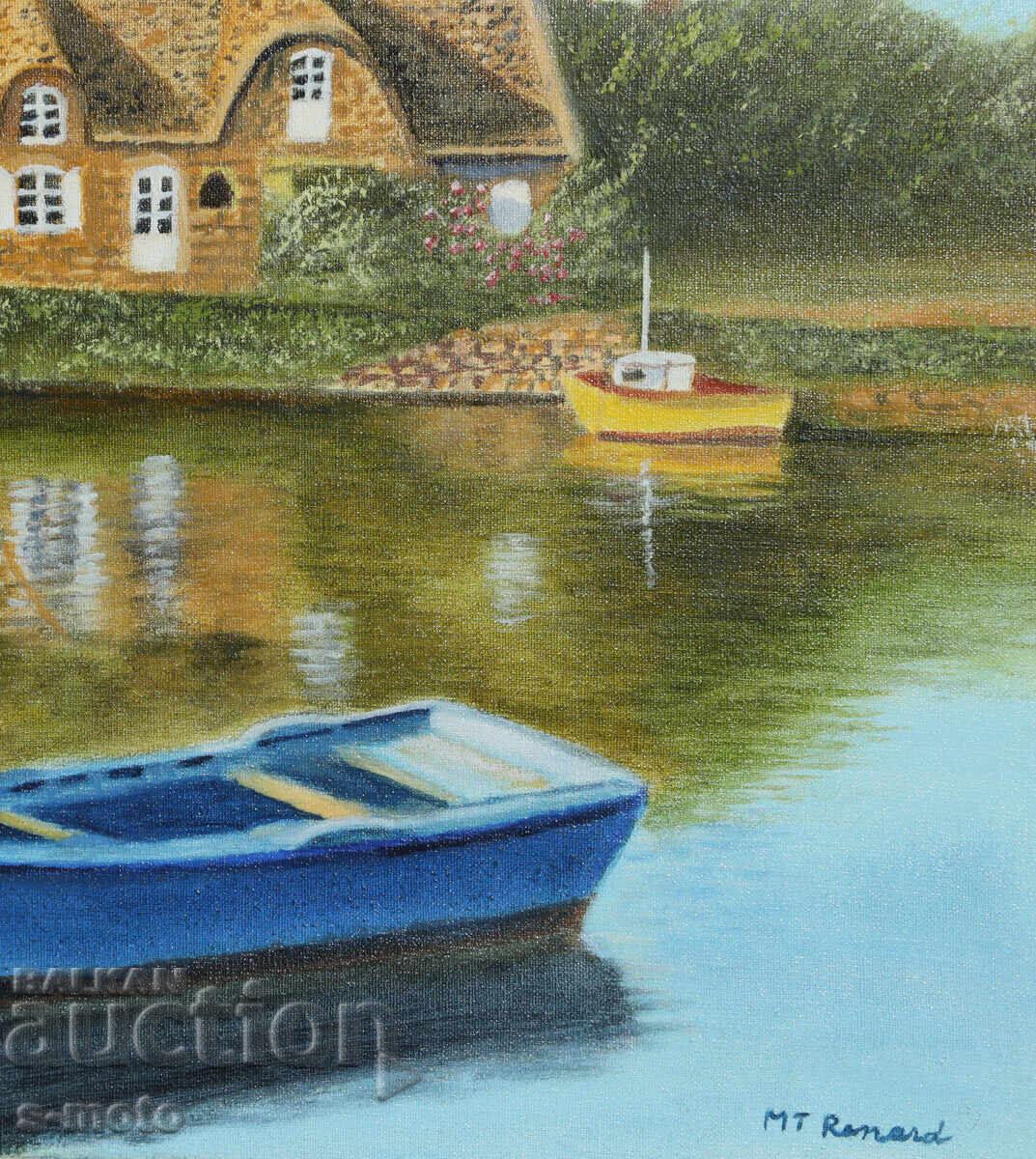 Oil painting river landscape - 5