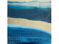 Acrylic painting abstract composition