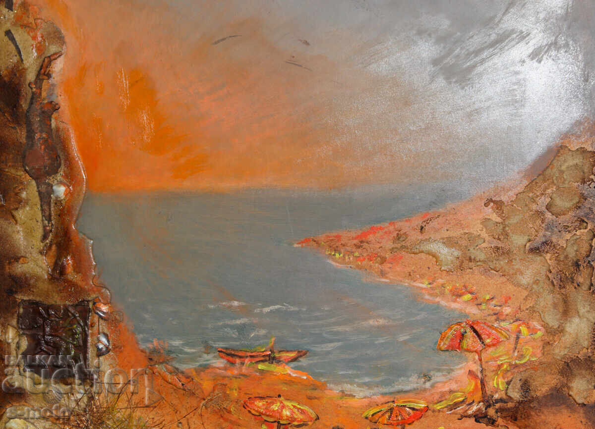 Картина маслени бои колаж 1988 - 6 Картина маслени бои колаж 1988 - 6