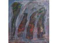 Oil painting abstract composition