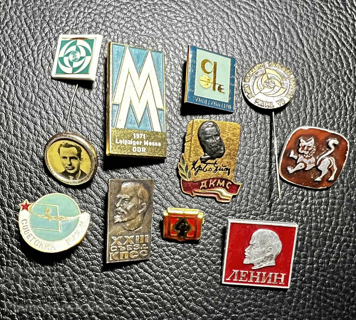 A Row of Badges/Pins