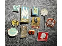 A Row of Badges/Pins