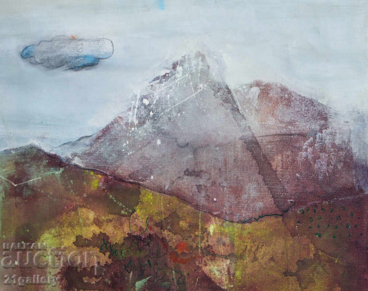 Delivery of Contemporary Painting Abstract Composition Landscape