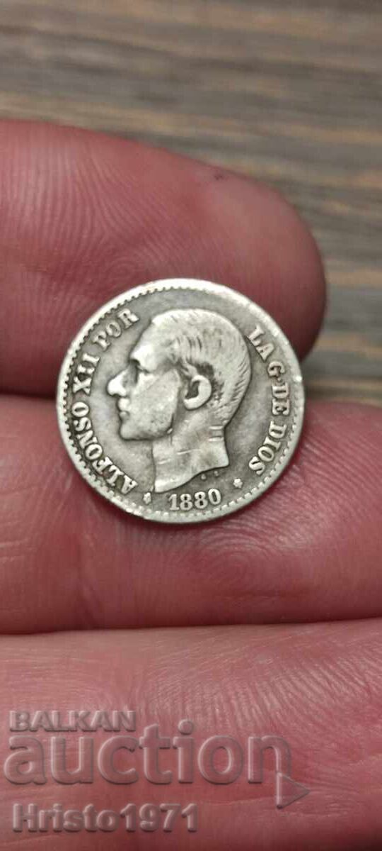 50 centimos 1880 with price 20.00 BGN | € 10.23