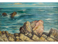 Nikolai Iliev, peisaj marin ulei pe pânză 1959