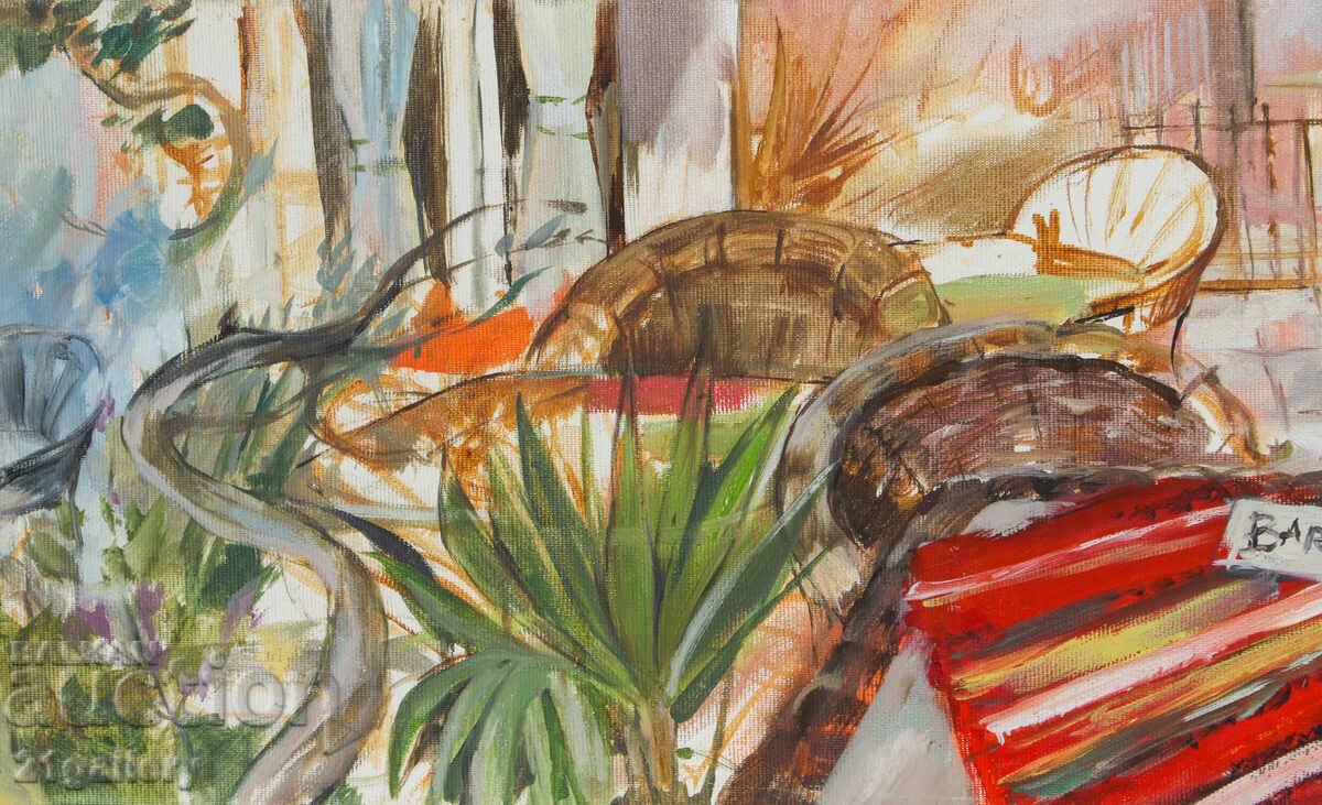 Delivery of Iskra Evtimova, city landscape acrylic