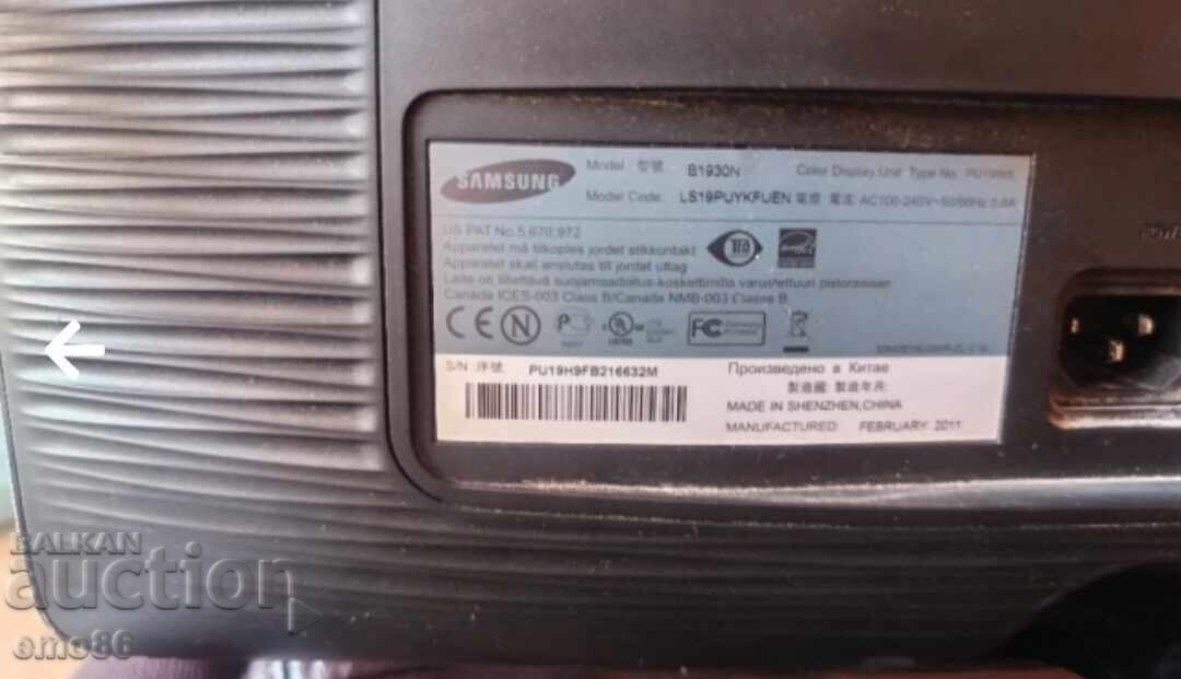 Auction  Samsung SyncMaster B1930 18.5 inch Monitor B.Z.C