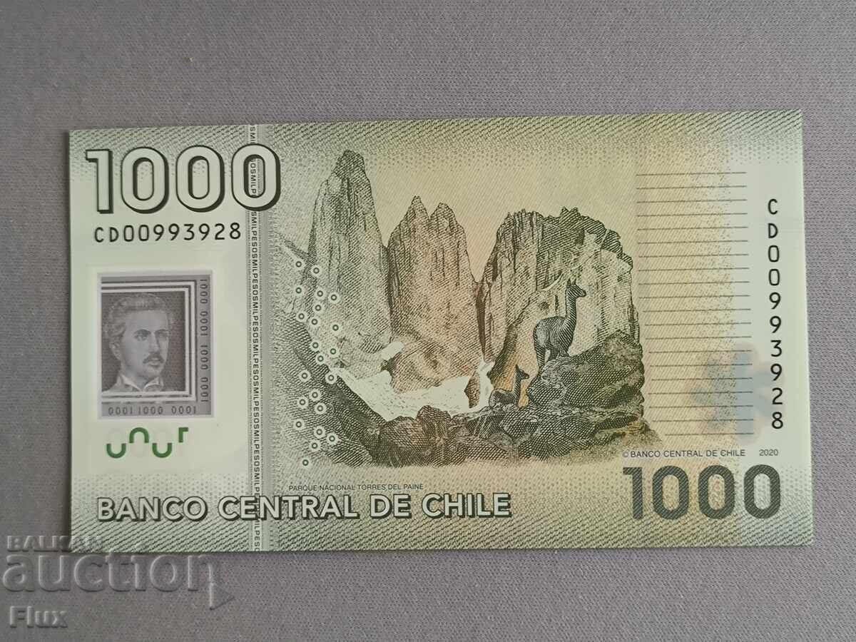 Banknote - Chile - 1000 pesos UNC | 2020 with price 9.75 BGN | € 4.99
