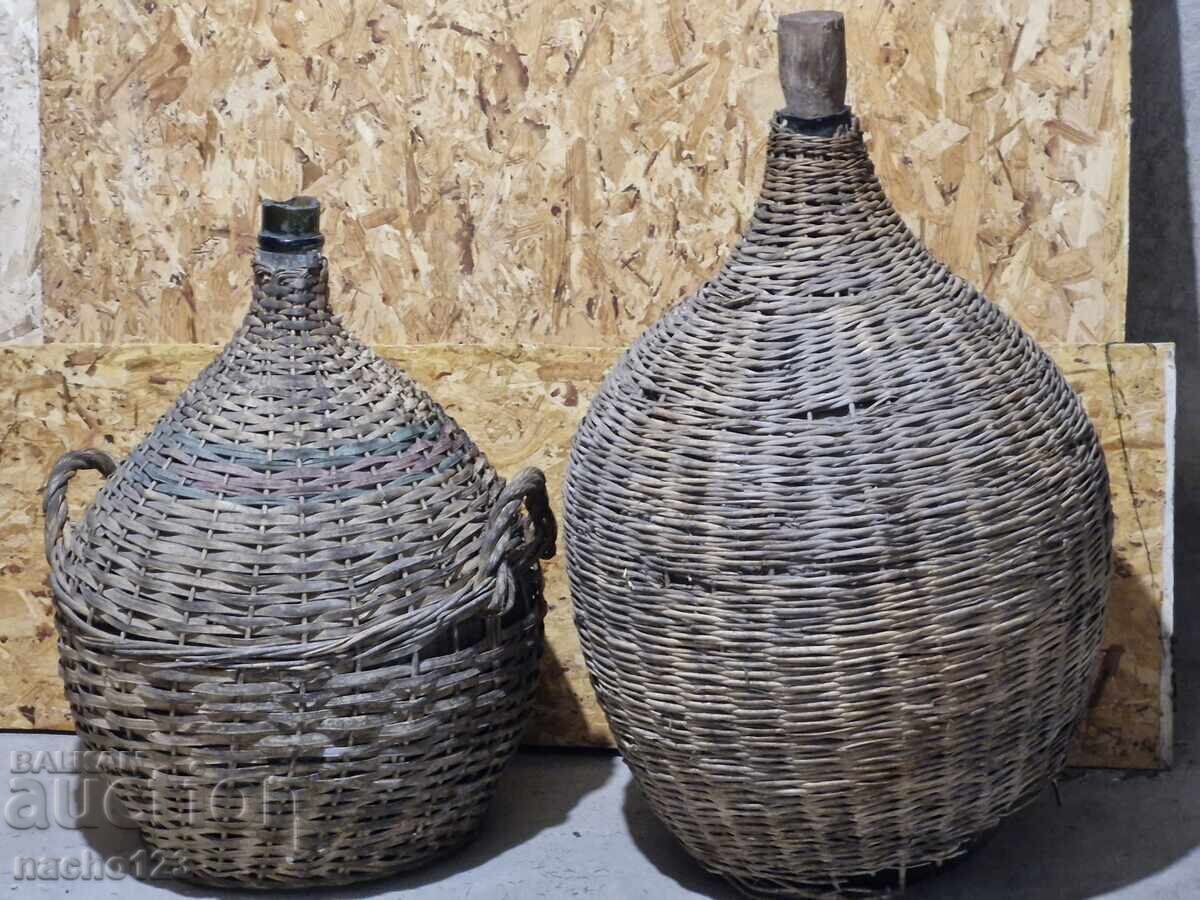 Two old large carboys - intact