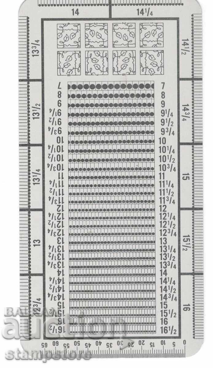 Μεταλλικό μετρητή δοντιών για ακριβή μέτρηση δοντιών σε γραμματόσημα Μεταλλικό μετρητή δοντιών για ακριβή μέτρηση δοντιών σε γραμματόσημα