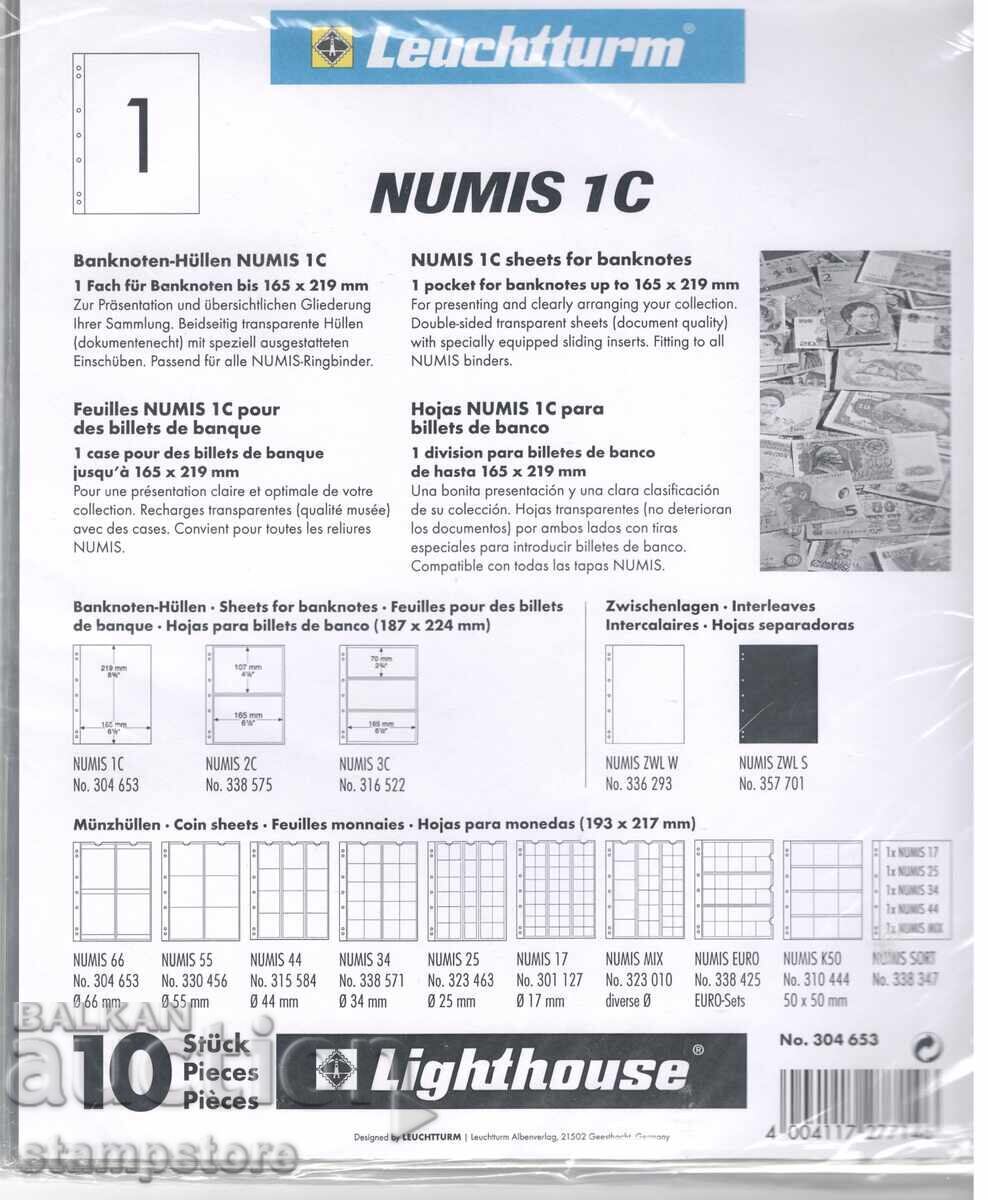 NUMIS 1S Banknote Sheet - for one banknote
