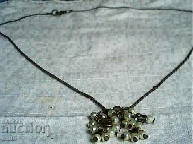 σπάνιο κολιέ από φυσικά εκλεκτά μαργαριτάρια 1mm 100 ετών σπάνιο κολιέ από φυσικά εκλεκτά μαργαριτάρια 1mm 100 ετών