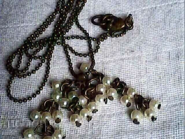 rare necklace of natural fine pearls 1mm 100 years - 5