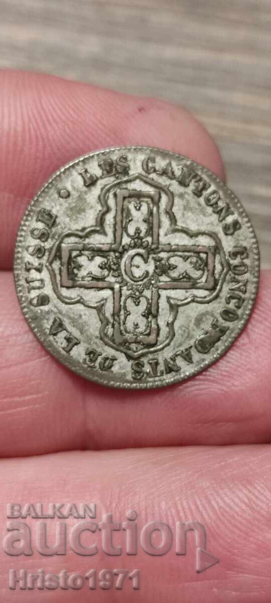 1 batzen 1827 cu preț € 40.00 | 78.23 BGN 1 batzen 1827 cu preț € 40.00 | 78.23 BGN