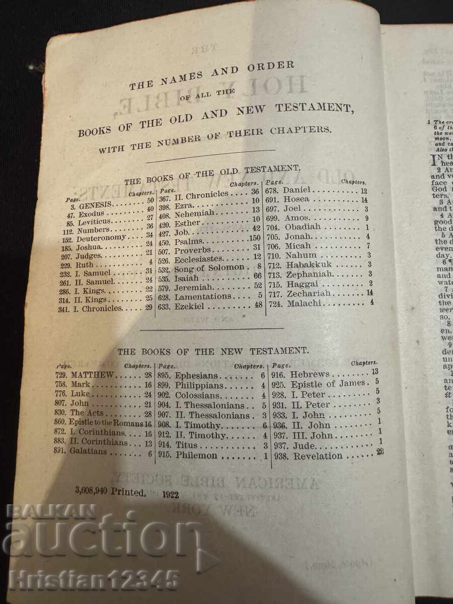 The Holy Bible New York 1922 Rare - 5 The Holy Bible New York 1922 Rare - 5