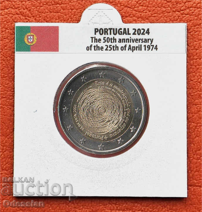 Portugal • 2 Euro • 50 Years of the Revolution • 2024