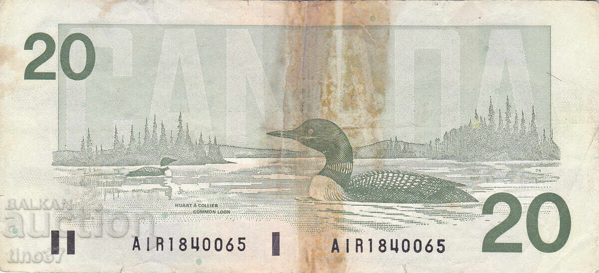 Auction  tino37 - CANADA - 20 DOLLARS - 1991 - WITH STICKER