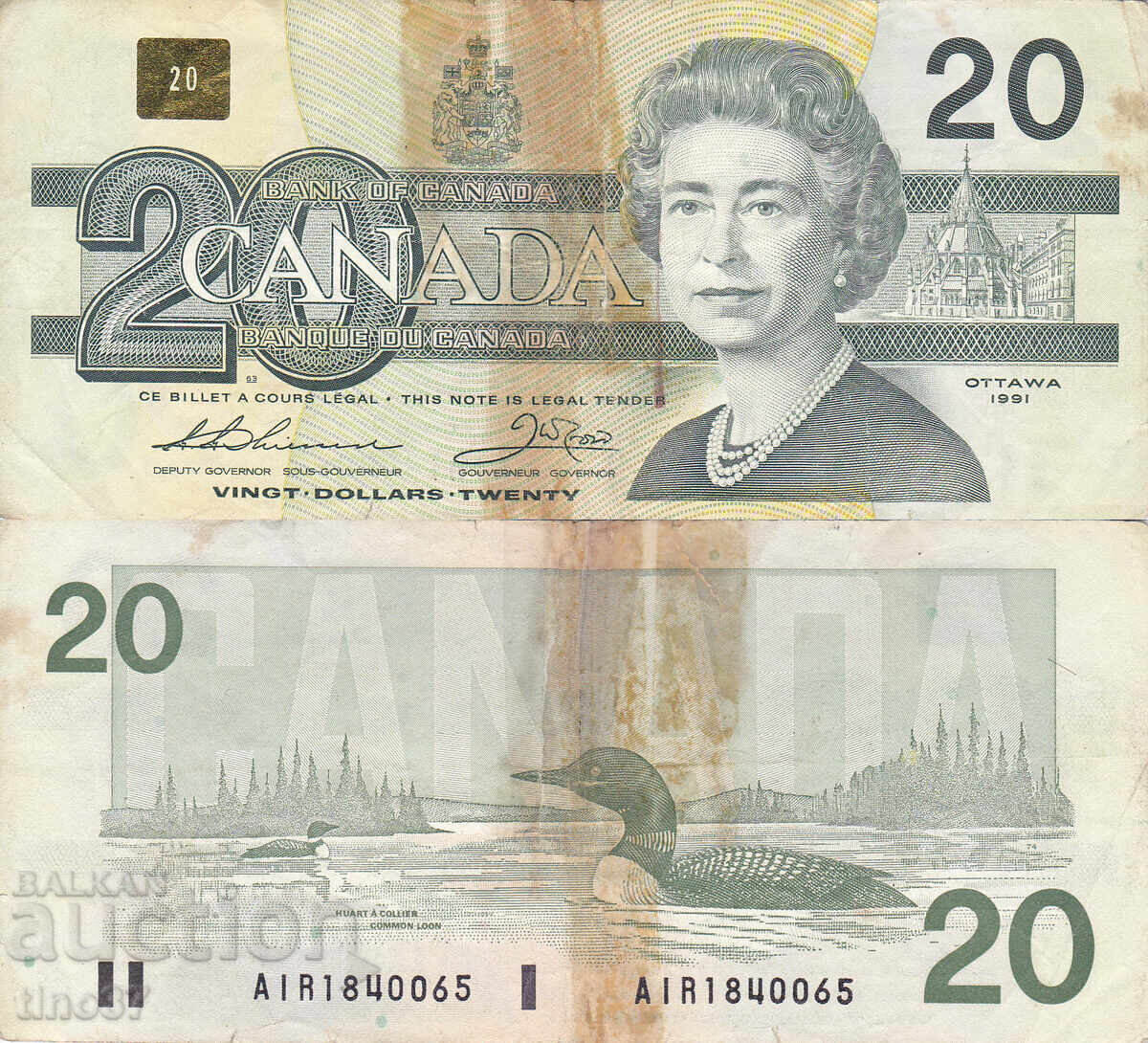 tino37 - CANADA - 20 DOLLARS - 1991 - WITH STICKER
