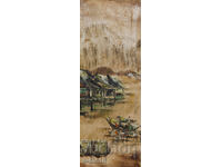 Παλιός πίνακας, τοπίο ποταμού, Βιετνάμ