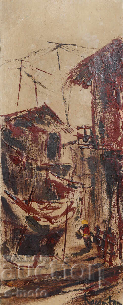 Δημοπρασία Παλιός πίνακας ψαροχώρι, Βιετνάμ