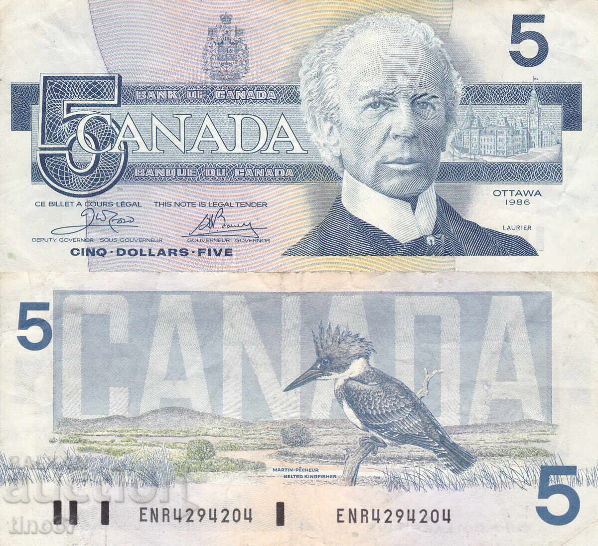 tino37- CANADA - 5 DOLLARS - 1986