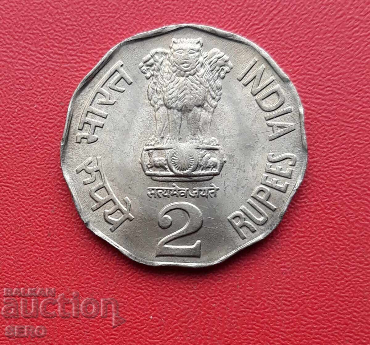 India - 2 rupii 1992 - excelent conservată