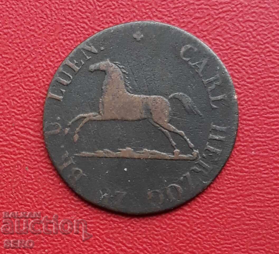 Γερμανία-Μπράουνσβαϊγκ και Λύνεμπουργκ - 1 πφένιχ 1830 με τιμή 23.00 BGN | € 11.76 Γερμανία-Μπράουνσβαϊγκ και Λύνεμπουργκ - 1 πφένιχ 1830 με τιμή 23.00 BGN | € 11.76