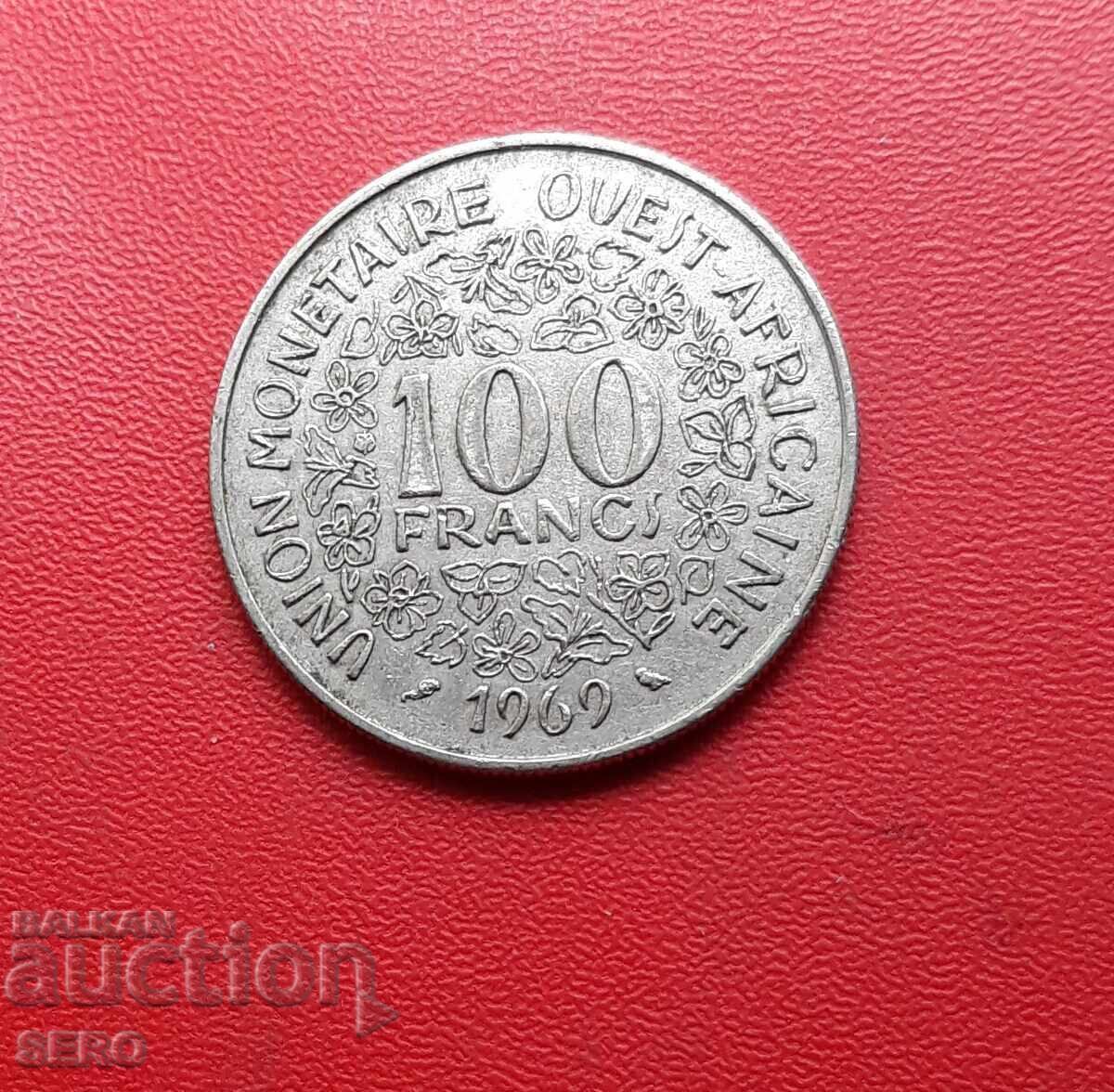 Africa de Vest Franceză - 100 de franci 1969